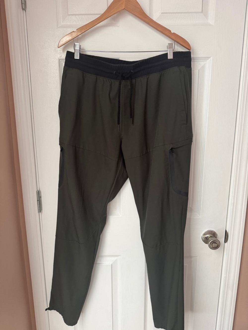Under Armour Olive Green Jogger Pants with Black Waistband